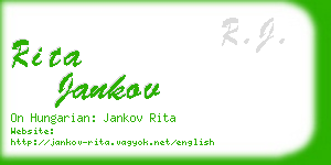 rita jankov business card
